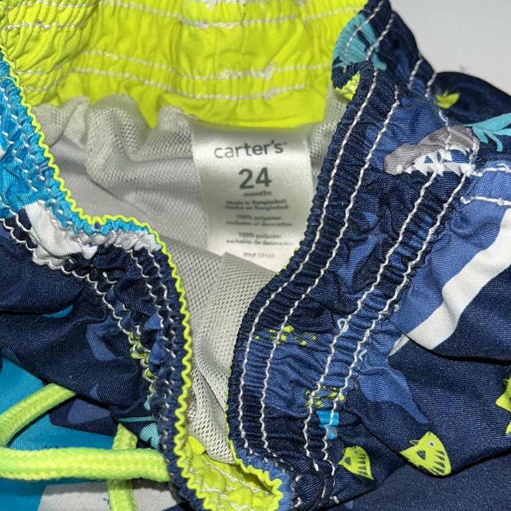 Carter’s Kids Shark Swim Trunks  - Size 24 months - Picture 2 of 4